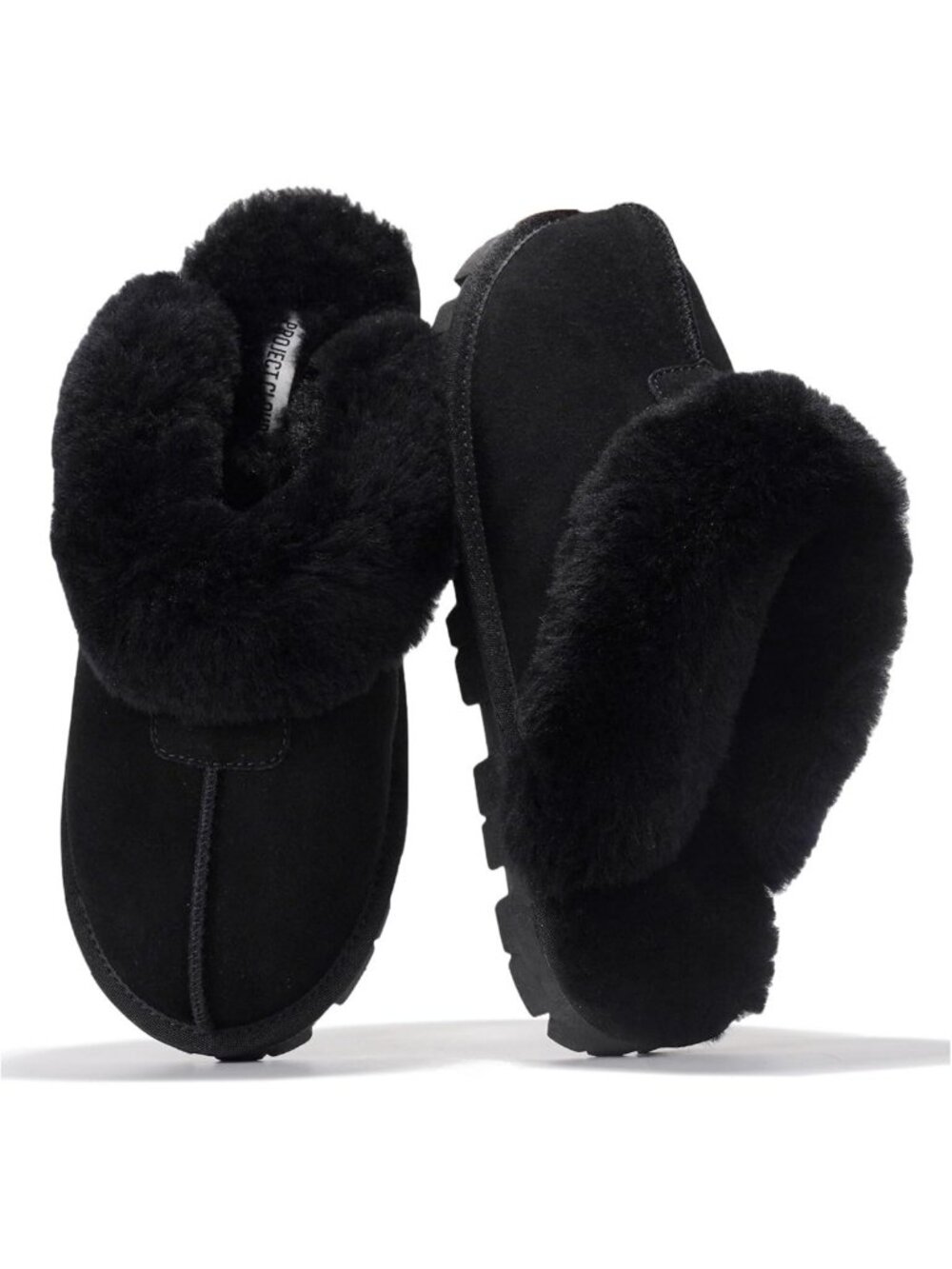 Cozy 100% Genuine Leather Fur-Lined Women's Clog Slippers for Comfort & Style